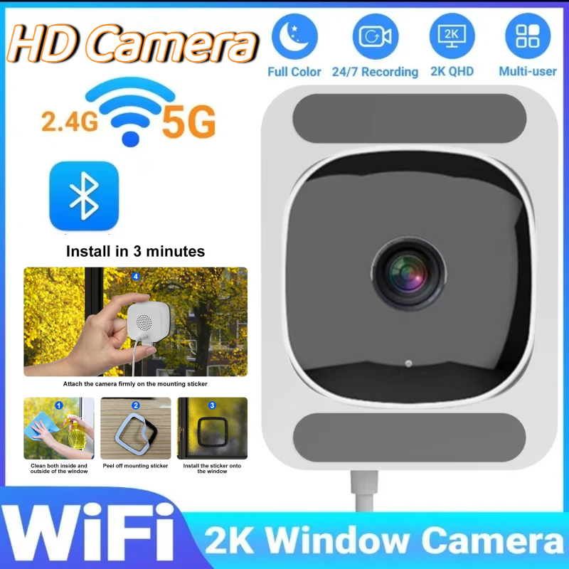 Smart Home Battery Camera Ezviz - Kamera okienna WiFi 2.4/5GHz 3MP z
