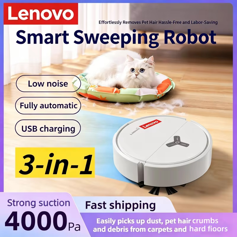 Smart Home Robot - Lenovo 3-w-1 Inteligentny Robot Odkurzający Aspirateur