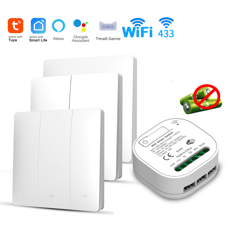 Smart Home Tools - Inteligentny włącznik światła Tuya WiFi, zasilany