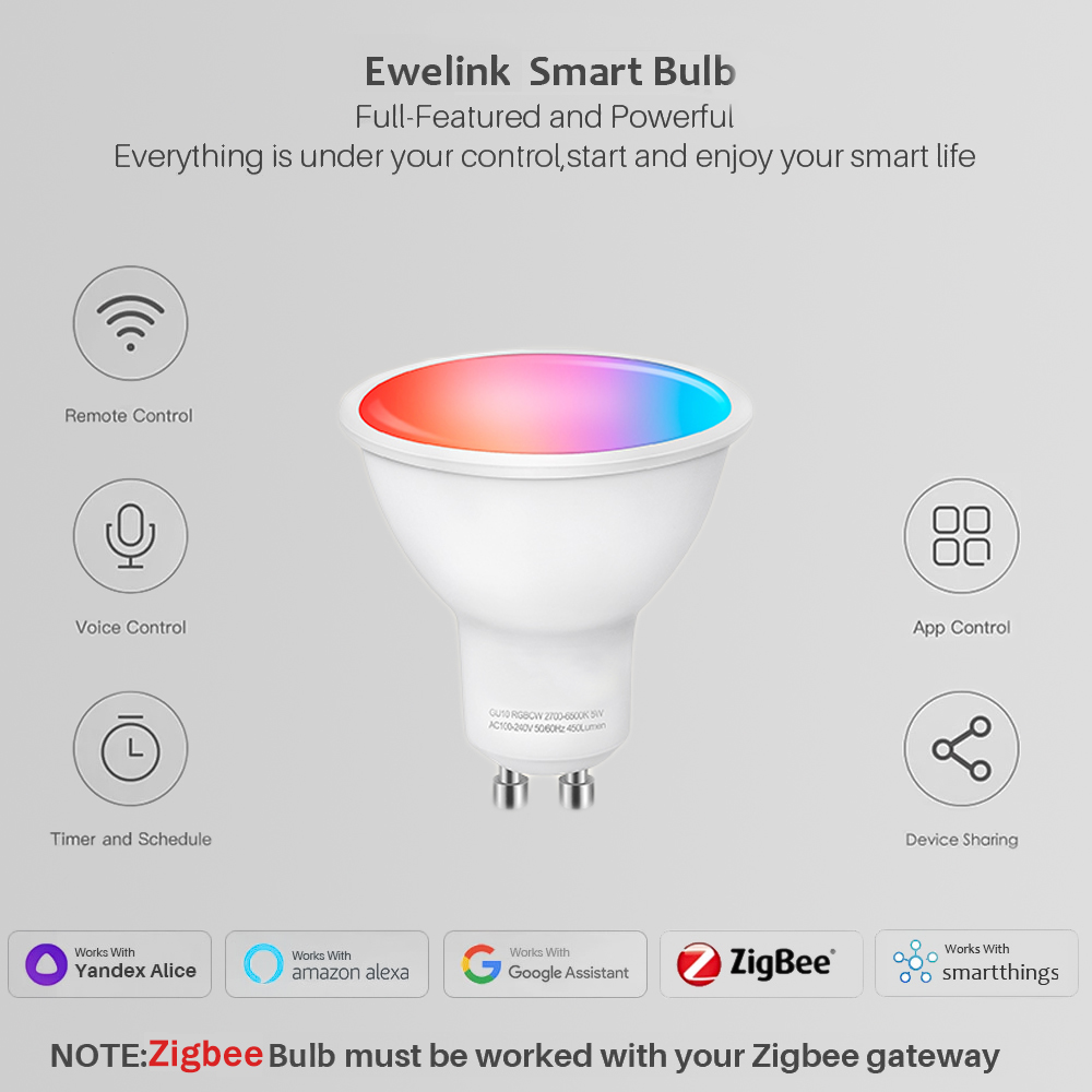 Żarówki LED Ewelink GU10 Zigbe – Smart Home Samsung recenzja i cena